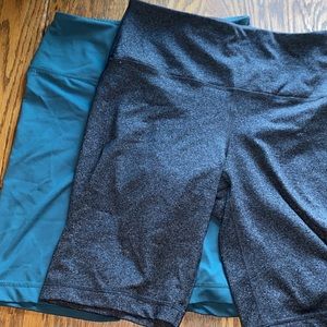 set of biker shorts